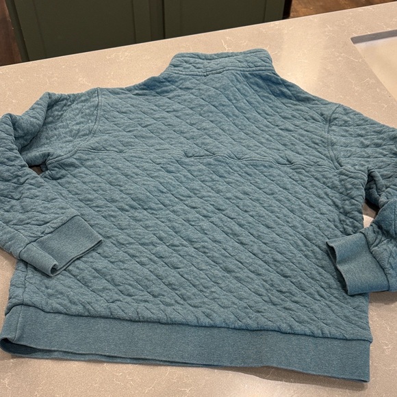 Patagonia Quilted Snap Pullover — Teal with Orange Trim - Picture 4 of 5
